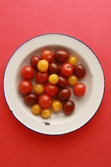 Three varieties of cherry tomatoes