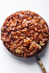 beautiful apple pie on a white background