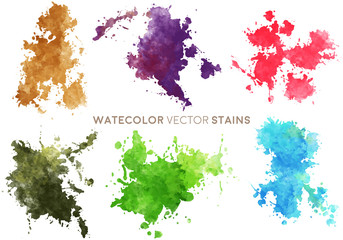 ベクター水彩スプラッシュのセット