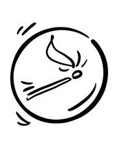 Burning matchstick linear icon. Arson. Thin line illustration. Contour symbol. isolated outline drawing. 