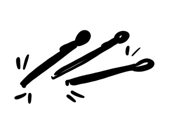 Burning matchstick linear icon. Arson. Thin line illustration. Contour symbol. isolated outline drawing. 