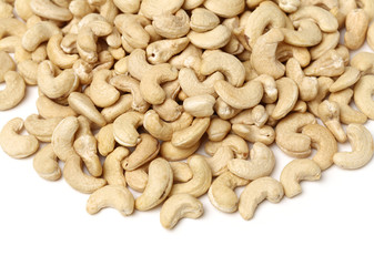 Cashew on a white background 