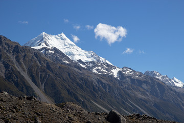 view of the valley at Mount Cook national park