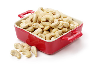 Cashew on a white background 