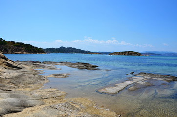 The rocks in the sea