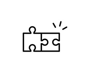 Puzzle line icon