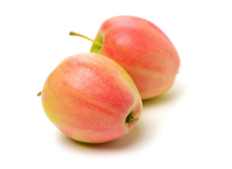 Red apples isolated on white background