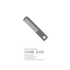 Vector drawn comb. Isolated on white background.