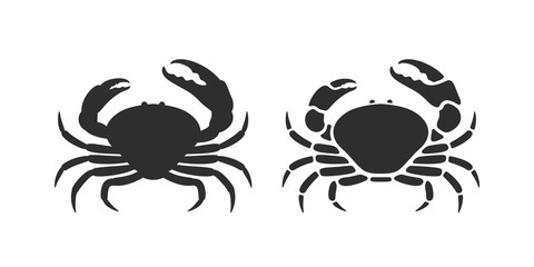Tasmanian giant crab silhouette. Isolated crab on white background