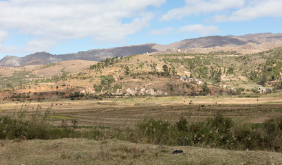 Landscape in the middle of Madagascar