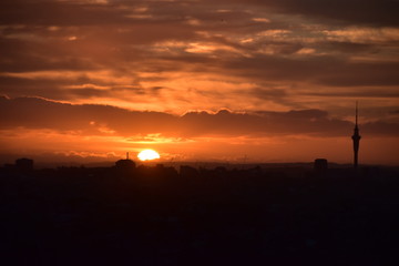 The view of Auckland in New Zealand