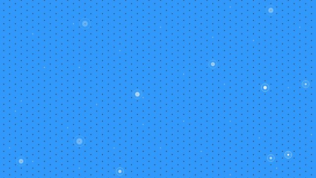 abstract blue background with animation of dots