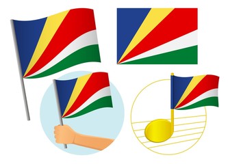 Seychelles flag icon set