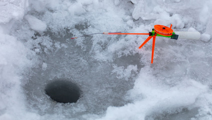 Ice fishing rod for winter fishing