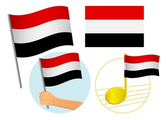 yemen flag icon set