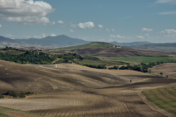 Obraz premium landscape in tuscany tuscan italy hill hills in autumn 