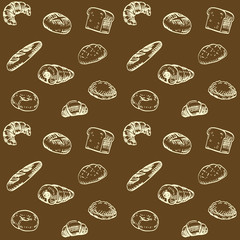 パン　背景 ブラウン