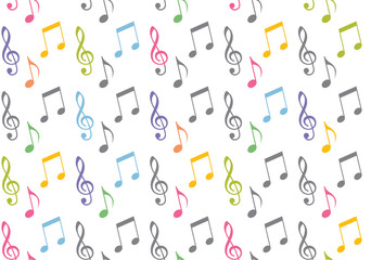 seamless musical symbols and marks seamless background with musical notes,  Seamless pattern with music notes  vector