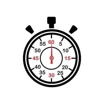 Stopwatch / Stop Watch Timer Logo Icon Vector Illustration Design Template