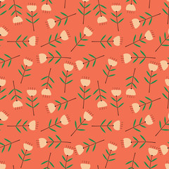 Flower seamless pattern background. Vector illustration.