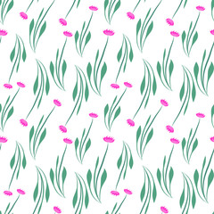 Flower seamless pattern background. Vector illustration.