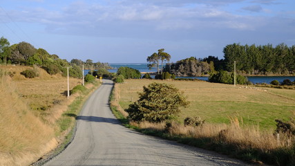 Surat Bay road, Southland, New Zealand