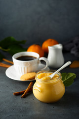 Homemade citrus curd or custard