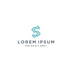 monogram logo design or initials letter S
