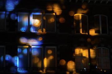 illuminations de noël sur une maison