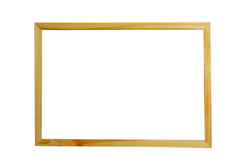 wooden frame isolated on white background