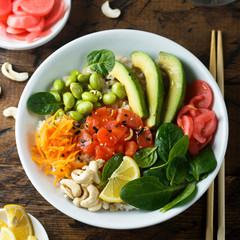 Salmon poke bowl