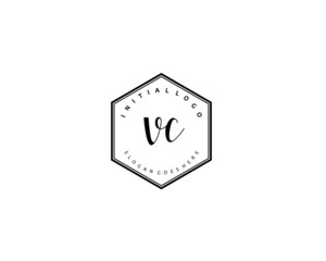 VC Initial handwriting logo vector