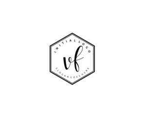 VF Initial handwriting logo vector