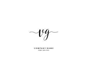 VG Initial handwriting logo vector