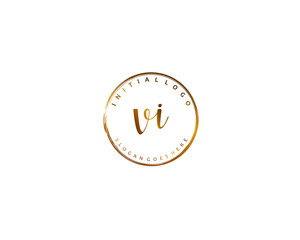 VI Initial handwriting logo vector