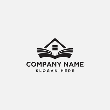 book home logo design - vector