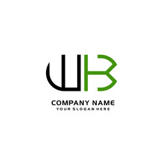 Icon Design Logo Letters WK Minimalist, oval-shaped logo, with colors, black, green, orange