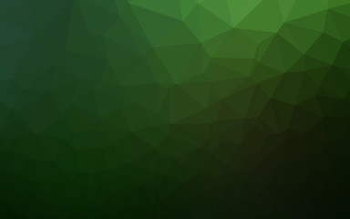 Dark Green vector shining triangular pattern. Modern geometrical abstract illustration with gradient. Template for a cell phone background.