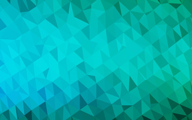 Light Blue, Green vector abstract mosaic background. Shining illustration, which consist of triangles. Completely new design for your business.