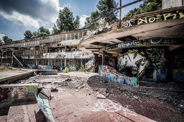 Abandoned and destroyed place