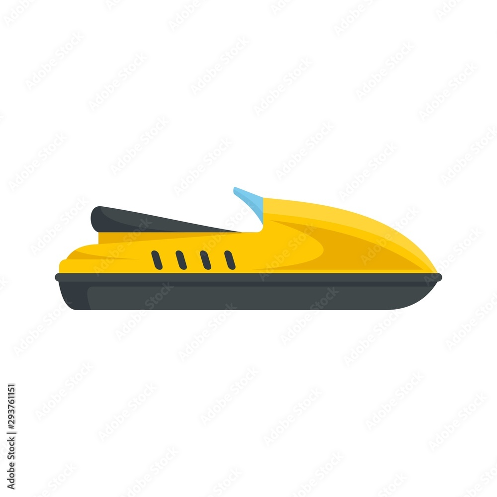 Poster Speed jet ski icon. Flat illustration of speed jet ski vector icon for web design