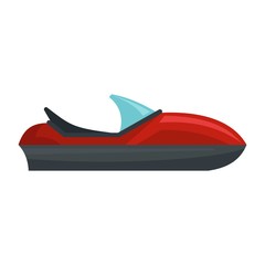 Race jet ski icon. Flat illustration of race jet ski vector icon for web design