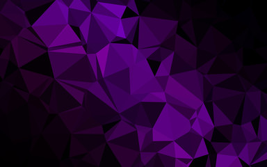 Dark Purple vector polygon abstract layout. Triangular geometric sample with gradient.  Triangular pattern for your business design.