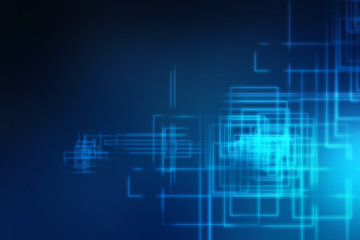 2d illustration Abstract futuristic electronic circuit technology background