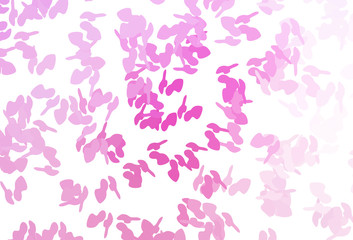 Light Pink vector background with abstract forms.