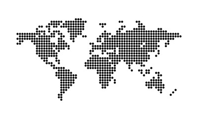 Fototapeta premium Dotted World Map