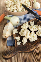 Fresh organic cauliflower.