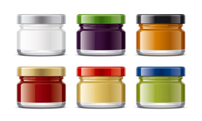 Set of Glass Jar Mockup. 