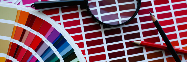 Color print of pantone statistics offset organization gives customer an order products for...