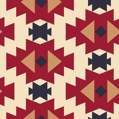 Cotton fabric Tribal southwestern native american navajo seamless pattern